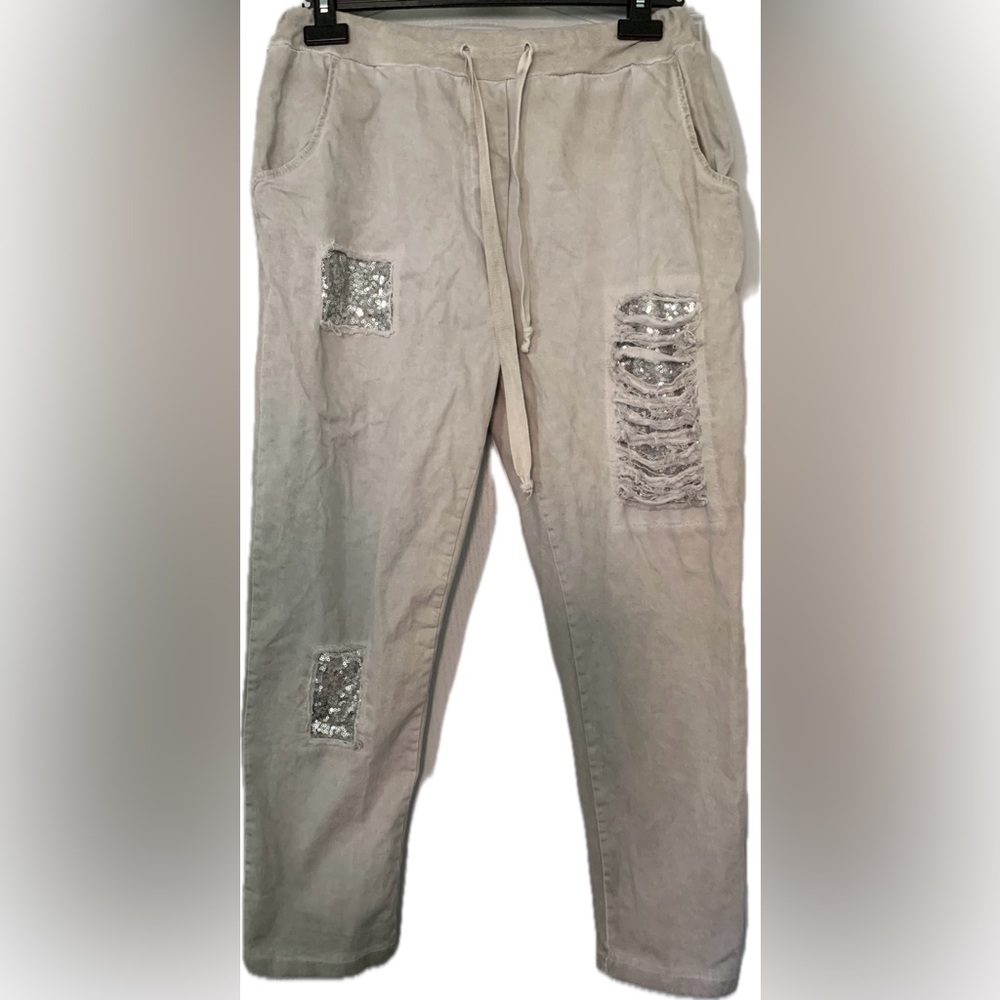 Vintage cotton drawstring pants joggers